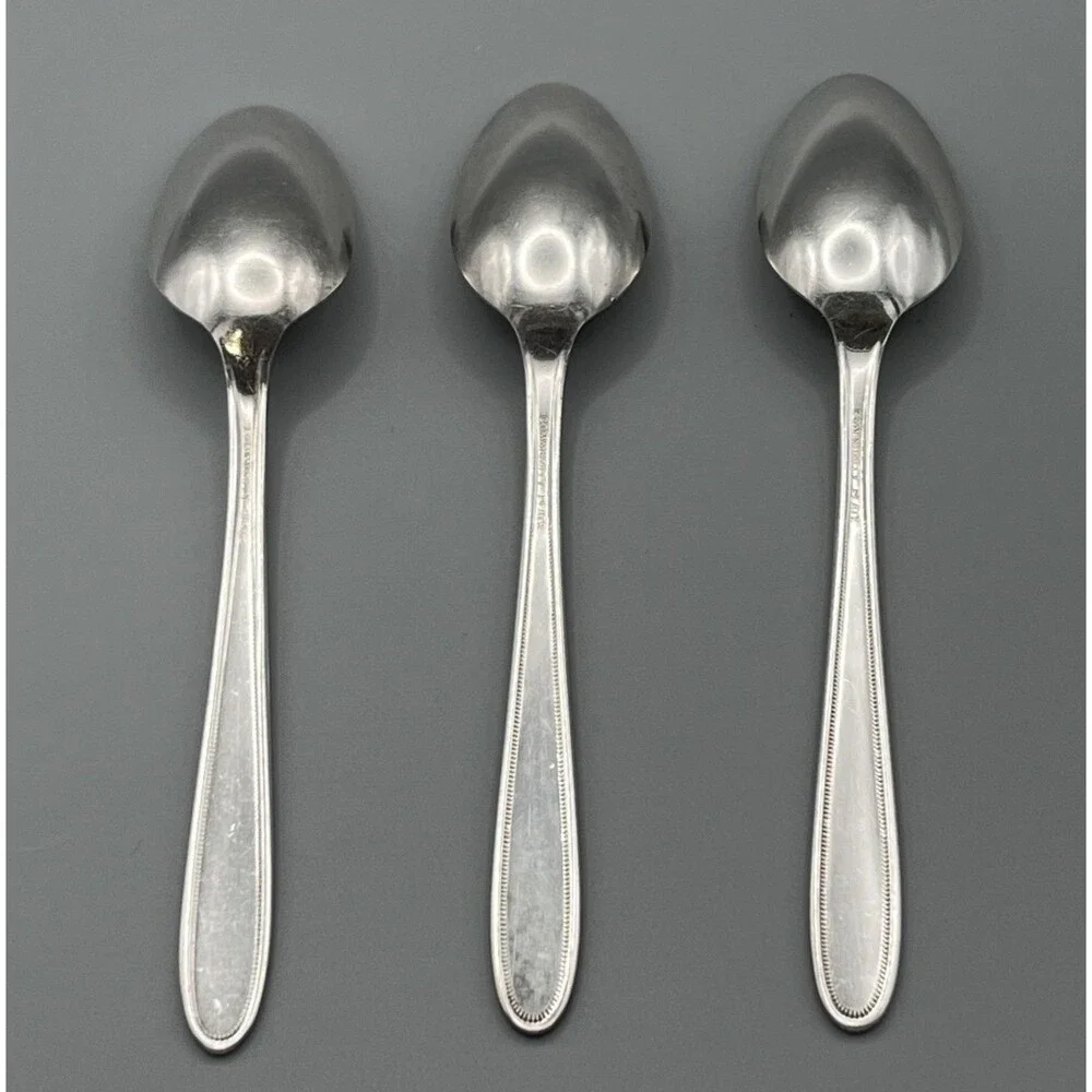 Vtg Oneida Community Grosvenor Set of 3 Youth Spoons 5